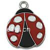 Zinc Alloy Animal Pendants, Ladybug, plated, enamel Approx 3mm 