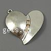 Zinc Alloy Heart Pendants, plated, with rhinestone Approx 3mm 