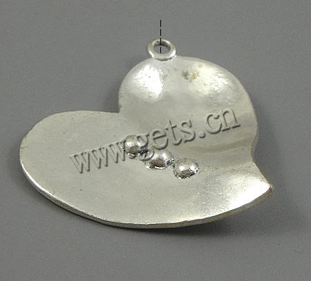 Zinc Alloy Heart Pendants, plated, with rhinestone, more colors for choice, 47x48x5mm, Hole:Approx 3mm, Sold By PC