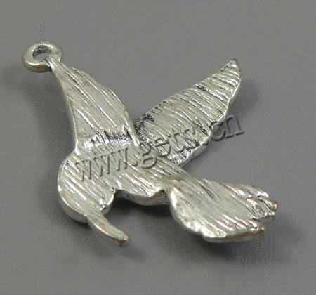 Zinklegierung Tier Anhänger, Adler, plattiert, Emaille & mit Strass, keine, 25x30x3mm, Bohrung:ca. 2mm, verkauft von PC