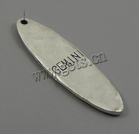 Zink Legierung Emaille Anhänger , Zinklegierung, plattiert, keine, 12x42x2.5mm, Bohrung:ca. 2mm, verkauft von PC