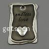 Zinc Alloy Enamel Pendants, Rectangle, plated Approx 3mm 