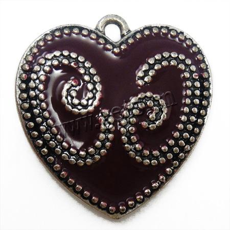 Zinc Alloy Enamel Pendants, Heart, plated, more colors for choice, nickel, lead & cadmium free, 29x28x2mm, Hole:Approx 2mm, Sold By PC