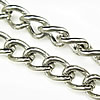 Iron Twist Oval Chain, plated 