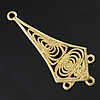 Brass Chandelier Component, Teardrop, plated, 1/3 loop Approx 1-1.5mm 