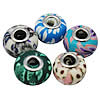 European Polymer Clay Beads, Rondelle, iron double core without troll Approx 5mm 