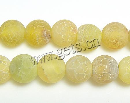 Natural Effloresce Agate Beads, Round, more sizes for choice, yellow, Hole:Approx 1-1.5mm, Length:Approx 14 Inch, Sold By Strand