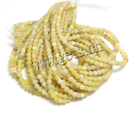 Natural Effloresce Agate Beads, Round, more sizes for choice, yellow, Hole:Approx 1-1.5mm, Length:Approx 14 Inch, Sold By Strand