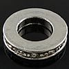 Donut Strass Spacer, mit Zinklegierung, flache Runde, 20x20x4mm, Bohrung:ca. 10.5mm, verkauft von PC