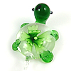 Inner Flower Lampwork Pendants, Turtle Approx 4mm 