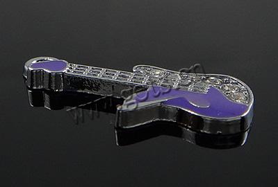 Musikinstrument Zinklegierung Anhänger, mit Emaille, plattiert, Emaille, keine, 28x13x2mm, Bohrung:ca. 2.5mm, verkauft von PC