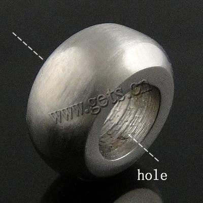 Edelstahl European Perlen, Rondell, Kundenindividuell & ohne troll, originale Farbe, 9.5x5mm, Bohrung:ca. 5mm, verkauft von PC