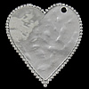 Zinc Alloy Heart Pendants, plated nickel, lead & cadmium free Approx 4mm 