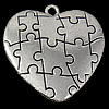 Zinc Alloy Heart Pendants, plated nickel, lead & cadmium free Approx 2mm 