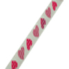 Nylon Ribbon, printing, with heart pattern & single-sided 10mm Yard 