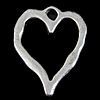 Zinc Alloy Heart Pendants, plated nickel, lead & cadmium free Approx 2.5mm 