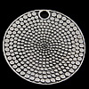 Zinc Alloy Flat Round Pendants, plated nickel, lead & cadmium free Approx 5mm 