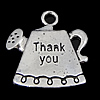 Zinc Alloy Message Pendants, Teardrop, plated Approx 3mm 