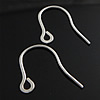 Stainless Steel Hook Earwire, with loop, original color Approx 2mm 