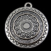 Zinc Alloy Flat Round Pendants, plated nickel, lead & cadmium free Approx 2mm 