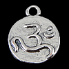 Zinc Alloy Flat Round Pendants, plated nickel, lead & cadmium free Approx 2mm 