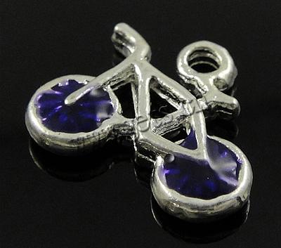 Fahrzeug Zinklegierung Anhänger, Fahrrad, plattiert, Kundenindividuell & Emaille, keine, frei von Kadmium, 18x16x3mm, Bohrung:ca. 2mm, verkauft von PC