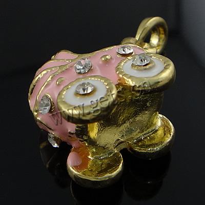 Fahrzeug Zinklegierung Anhänger, Baby Kinderwagen, plattiert, Emaille & mit Strass, keine, 22x18x12mm, Bohrung:ca. 4mm, verkauft von PC