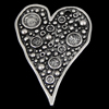 Zinc Alloy Heart Pendants, plated nickel, lead & cadmium free Approx 4mm 