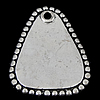 Zink Legierung Schild Charme, Zinklegierung, Dreieck, plattiert, keine, frei von Nickel, Blei & Kadmium, 19x23x1mm, Bohrung:ca. 1mm, verkauft von PC