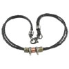 Peau de vache Zinc alliage collier, cuir de peau de vache, avec alliage de zinc, 500mm Environ 19.6 pouce, Vendu par brin