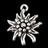 Zinklegierung Blume Anhänger, plattiert, keine, frei von Nickel, Blei & Kadmium, 17x21x2.5mm, Bohrung:ca. 1mm, verkauft von PC