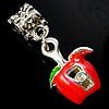 European Christmas Pendant, Zinc Alloy, Apple, plated, enamel nickel, lead & cadmium free Approx 5mm 