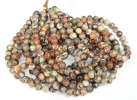 Ocean Jasper Beads, Round, more sizes for choice, Hole:Approx 0.8mm, Length:Approx 16 Inch, Approx 40PCs/Strand, Sold By Strand