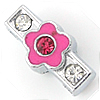 Zinc Alloy Letter Slide Charm, with Rhinestone & enamel, Letter I, plated, enamel & with rhinestone Approx 