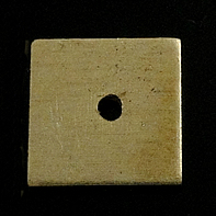 Messing Stempeln Zubehör, Quadrat, plattiert, hohl, keine, 6x6x1mm, Bohrung:ca. 1mm, 20000PCs/Tasche, verkauft von Tasche