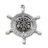 Zinc Alloy Ship Wheel & Anchor Pendentif, alliage de zinc, roue de bateau, Plaquage normal, plus de couleurs à choisir, protéger l'environnement, sans nickel, plomb et cadmium Environ 2mm, Vendu par PC