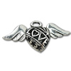 Zinc Alloy Heart Pendants, plated, hollow nickel, lead & cadmium free Approx 