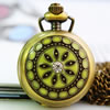 Watch Necklace, Zinc Alloy, with Rhinestone & Zinc Alloy, Flat Round, enamel & with rhinestone, yellow, 28mm Approx 31 Inch 