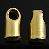 Messing Endkappe, Rohr, plattiert, keine, frei von Kadmium, 5x2.5mm, 2mm, Bohrung:ca. 1.5mm, 50000PCs/Tasche, verkauft von Tasche