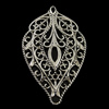 Zinc Alloy Pendant Rhinestone Setting, Leaf, plated nickel, lead & cadmium free Approx Approx 