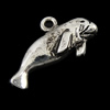 Zinc Alloy Animal Pendants, Dolphin, plated nickel, lead & cadmium free Approx 1mm 