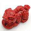 Buddhist Jewelry Pendant, Synthetic Coral, Mythical Wild Animal, synthetic, red Approx 1mm 