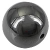 Perles hématite non-magnétique, hématite non magnétique, Rond, lisse, noire, 18mm Environ 2mm Environ 15.5 pouce, Environ Vendu par brin