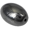 Perles hématite non-magnétique, hématite non magnétique, ovale, noire Environ 1.2mm .5 pouce, Environ Vendu par brin