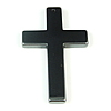 Non Magnetic Hematite Pendant, Cross Approx 1.5mm 