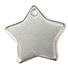 Stainless Steel Tag Charm, Star, Customized, original color Approx 1mm 