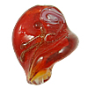 Abalorios de Murano Chapados, Cristal de murano, con Arena dorada de millefiori, Trenzado, arena dorada, más colores para la opción, 15x20x8mm, agujero:aproximado 2mm, Vendido por UD