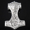 Edelstahl Thor Hammer Anhänger, Thors Hammer, originale Farbe, 33x23x10.5mm, Bohrung:ca. 5mm, verkauft von PC