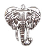 Zinc Alloy Animal Pendants, Elephant, plated nickel, lead & cadmium free Approx 3mm, Approx 