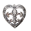 Zinc Alloy Heart Pendants, plated nickel, lead & cadmium free Approx 3mm 